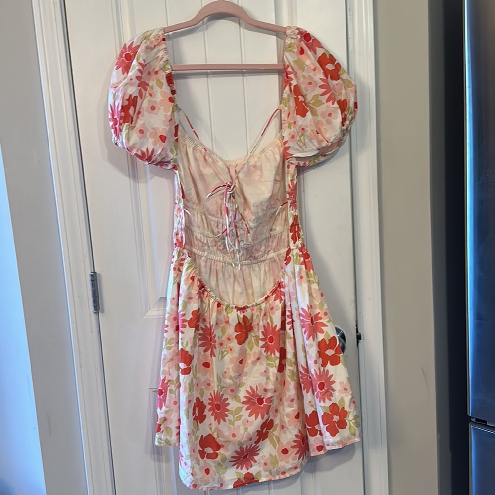 Sabo Skirt Yasmin Dress Pink Red Floral Size XL - Picture 9 of 12
